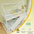 thumbnail image 6 of Barara King Bedroom Bed Frame, Bed Platform Frame,Twin Over Twin Bunk Bed with Slide and Staircase-White, 6 of 10