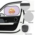 thumbnail image 6 of Yuyamidu Capybara Car Back Window Sun Shade for Baby Mushroom Car Side Window Sunshades 2 Pieces Easy to Install Interior Car Accessories Decorations, Purple, 6 of 7