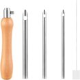thumbnail image 1 of HLONK 5 Pcs Punch Needle Tool  Punch Needle Kit Metal Punch Needle Punch Needle Threader Punch Needle Set for Beginner DIY Craft Floss Cross Stitching Embroidery Tools  2.5/3.5/5mm, 1 of 5