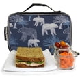 thumbnail image 2 of shiyou-Yummie Lunch Bag with Allergy Alert Cards - Bears, Grey, 2 of 4