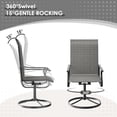 thumbnail image 4 of POTEBAN Textilene High Back Outdoor Dining Chair - Set of 4, Dark Grey, 4 of 10
