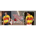 thumbnail image 7 of HAPPY BAY Men's Beach Button Down Funky Santa Claus Party Dress Shirt Holiday Ugly Christmas Tree Hawaiian Gifts Shirts for Men XS Santa Surf, Orange, 7 of 7