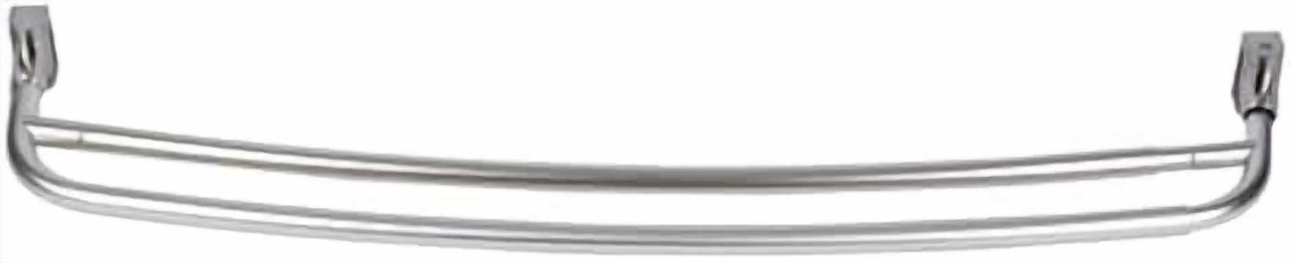 Double Curved Shower Rod, Metal Construction, Adjustable Between 44 to 70 Inches, Aluminum Rods and Zinc Mounting Hardware, Quality Modern Bathware, Brushed Nickel Finish
