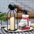 thumbnail image 4 of HPC Decor Modern Farmhouse Lantern Decor- Black Metal Lanterns Candle for Christmas- Lanterns Decorative w/Timer Flickering Candles, 4 of 5