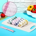 thumbnail image 4 of 12 Pieces Kitchen Dish Cloths, Cotton, 4 Color, Square, 12" x 12", Absorbent, Reusable, Machine Washable, Kitchen Household Supplies, 4 of 4