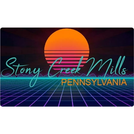 

Stony Creek Mills Pennsylvania 4 X 2.25-Inch Fridge Magnet Retro Neon Design