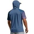 thumbnail image 6 of Men Summer Quick Dry Short Sleeve Hooded T Shirt with Face Cover Breathable Sun Protection Athletic Tops for Fishing Hiking Running Workout Outdoor Sports, 6 of 6