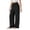 Black, variant on Yungyresw Womens Wide Leg Palazzo Pants Solid Drawstring Lightweight Baggy Pants Casual Comfort Flowy Women Pants With Pocket Deep Green L