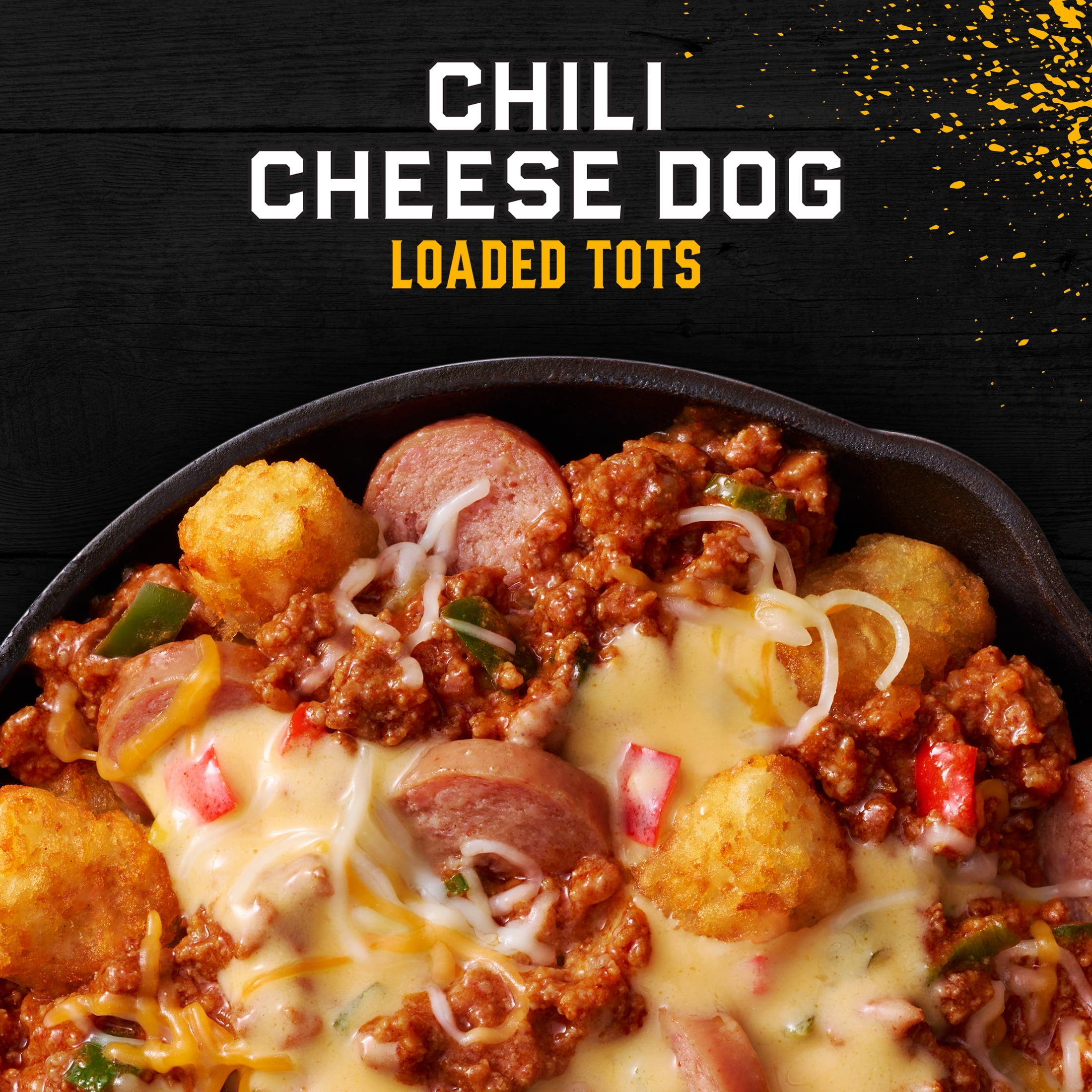 Guy Fieri's Flavortown Chili Cheese Dog Loaded Tots in a Beef Chili & Nacho Cheese Sauce Bowl, 9.5 oz (Frozen)