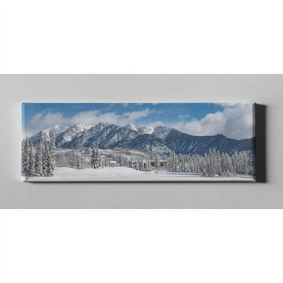 Epic Graffiti "Colorado Winter Wonderland" by Darren White, Giclee Canvas Wall Art 20" x 60"