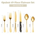 thumbnail image 2 of Astercook 49-Piece Gold Silverware Set with Steak Knives, Flatware Tableware Set for 8, Great Food-Grade Stainless Steel Cutlery Set, Mirror Polished Dining Utensils Set, Perfect for Home Restaurant, 2 of 7
