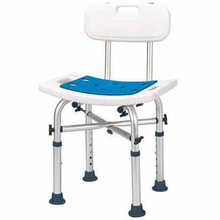 BN-LINK Shower Chair, 6 Height Adjustable Bath Chair, Anti-Slip Shower Bench Bathtub Stool for Elderly, Senior, Handicap & Disabled
