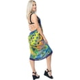 thumbnail image 5 of LA LEELA Women's Beachwear Summer Bikini Wraps Beach Wrap Swimwear Sarong Swim Cover up Skirt Bathing suit Pareo Coverups for Women One Size Dodger, Peacock Leaf, 5 of 5