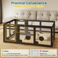 thumbnail image 5 of Jocisland Acrylic Clear Dog Playpen Indoor, Modular Puppy Cat Small Pet Play Pen, Transparent Fence for dogs, Easy Assemble, Black (24"H, 10 pcs), 5 of 9