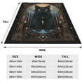thumbnail image 2 of Tarot Card Moon Black Cat Blanket Pagan Witchcraft Theme Cat Print Blanket for Mom Girls Women Flannel Soft Warm Cozy Fuzzy Throw Blankets for Bed Sofa Decor Valentine Day Gifts 50"x60", 2 of 5