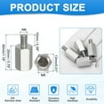 thumbnail image 2 of 4pcs M6x10mm Male to M8x20mm Female Thread Spacer Standoffs Screws, 2 of 6