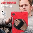 thumbnail image 4 of for Samsung Galaxy Tab S6 Lite Case 10.4 inch SM-P610/P613/P615/P619, 360 Hand Strap, Shoulder Strap, Kickstand, Rugged Drop Protection, Red, 4 of 6