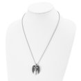 thumbnail image 4 of Stainless Steel Ball Beaded Necklace with Pendants Chain Chisel Antiqued Brushed and Polished Winged Sword Pendant on a 22 inch 21.2 mm, 4 of 5