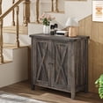 thumbnail image 2 of Kojooin Coffee Bar Cabinet with Storage, 30 Inch Farmhouse Kitchen Storage Cabinet with 2 Barn Doors, 2 of 9