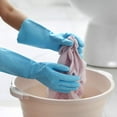 thumbnail image 5 of HSL Household Cleaning Gloves - Reusable Kitchen Dishwashing Gloves with Latex Free, Cotton lining, Waterproof, Non-Slip (Large, 3 Pairs) Large (Pack of 3) Blue+white+pink, 5 of 8