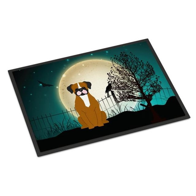 Halloween Tapis Intérieur Ou Extérieur Faon Effrayant, 18 x 0.25 x 27 Po.