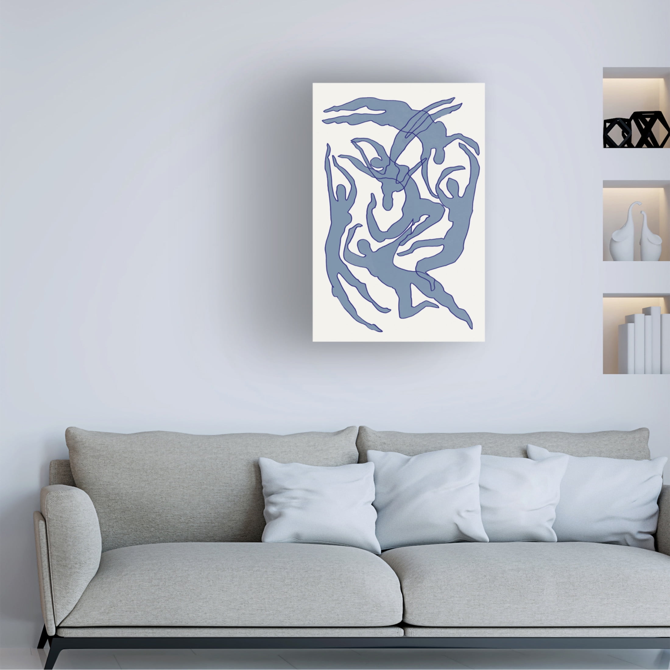 Trademark Fine Art Pictufy Studio II Swimmers Blue Canvas Wall Art