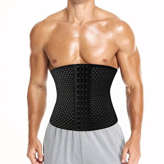 Female Male Waist Training Corset Daily Wear Steel Bone Abdomen Control Body Shaper Adjustable Hooks