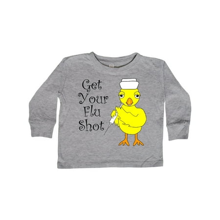

Inktastic Nurse Flu Shot Chick Gift Toddler Boy or Toddler Girl Long Sleeve T-Shirt