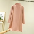 thumbnail image 5 of cfhntfmh Robes Décontractées pour Femmes en Molleton Confortable à Manches Longues Longueur Genou Robe d'Automne Douce à Col Montant Robe Chandail de Détente, 5 of 5