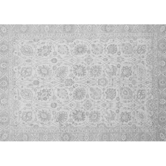 Ahgly Company Indoor Rectangle Oriental Gray Traditional Area Rugs, 7' x 9'