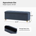 thumbnail image 6 of Modern Flip Top Storge Ottoman Bench Upholstered for Entryway Livingroom Bedroom, Navy, 6 of 11