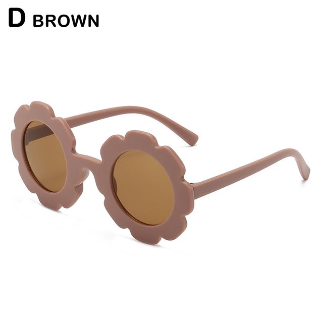 Nuevas gafas de sol para niños, redondas y bonitas, con diseño de flores, para niños y niñas, resistentes a los rayos ultravioleta, bonitas gafas de sol R9L8