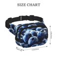 thumbnail image 4 of Fotbe Blueberry Cangurera Cuadrada con Estampado de Doble Capa, Bolsa de Cintura Ajustable Mini para Hombres y Mujeres, 4 of 9
