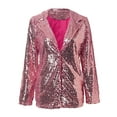 thumbnail image 3 of JFBUJC Blazer à Sequins pour Femmes, Veste Ouverte à Manches Longues, Cardigan de Fête Scintillant, 3 of 5