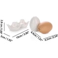 thumbnail image 6 of Egg Shaped Ceramic Spice Shaker Set with Stand, Mini Salt and Pepper Seasoning Dispenser with Tray, Novelty Brown Egg Shakers for Kitchen BBQ Restaurant Table Decor, 6 of 7