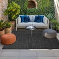 thumbnail image 2 of Black Burlap Texture Outdoor Rug for Patio/Deck/Porch, Non-Slip Large Area Rug 5 x 7 Ft, Farmhouse Vintage Black Indoor Outdoor Rugs Washable Area Rugs, Reversible Camping Rug Carpet Runner, 2 of 8