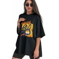 thumbnail image 5 of Women T Shirt Graphic Tee Summer Tops Half Sleeve Loose Drop Shoulder Vintage Shirts Streetwear Sweat Casual Tees XS, 5 of 5