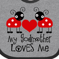thumbnail image 4 of Inktastic My Godmother Loves Me Boys or Girls Baby Bib, 4 of 4