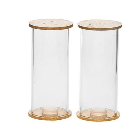 Legacy Judaica 3015-G Gold Round Lucite Salt & Pepper Shaker