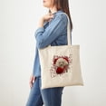 thumbnail image 3 of CafePress - Valentines Key To My Heart Tote Bag - Unisex Canvas Tote Bag, Beige, 1-Piece, 3 of 6