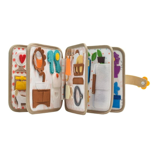 Libro de actividades de fieltro Juego educativo lindas habilidades motoras finas tela de juguete sensorial suave por el libro para niños preescolar