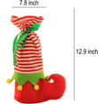 thumbnail image 2 of Bolsa de decoración navideña, bota de elfo, dulces, vacaciones, botella de vino navideña, bolsa navideña, verde + rojo, talla única, 2 uds., 2 of 5