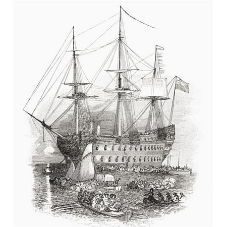 Green Arrow Helena Posterazzi The Hms Bellerophon, The Ship Which Carried Napoleon to St Helena In 1815 From The Book Short History of The English People By JR Green Published London 1893 Poster Print, 13 x 15 ()