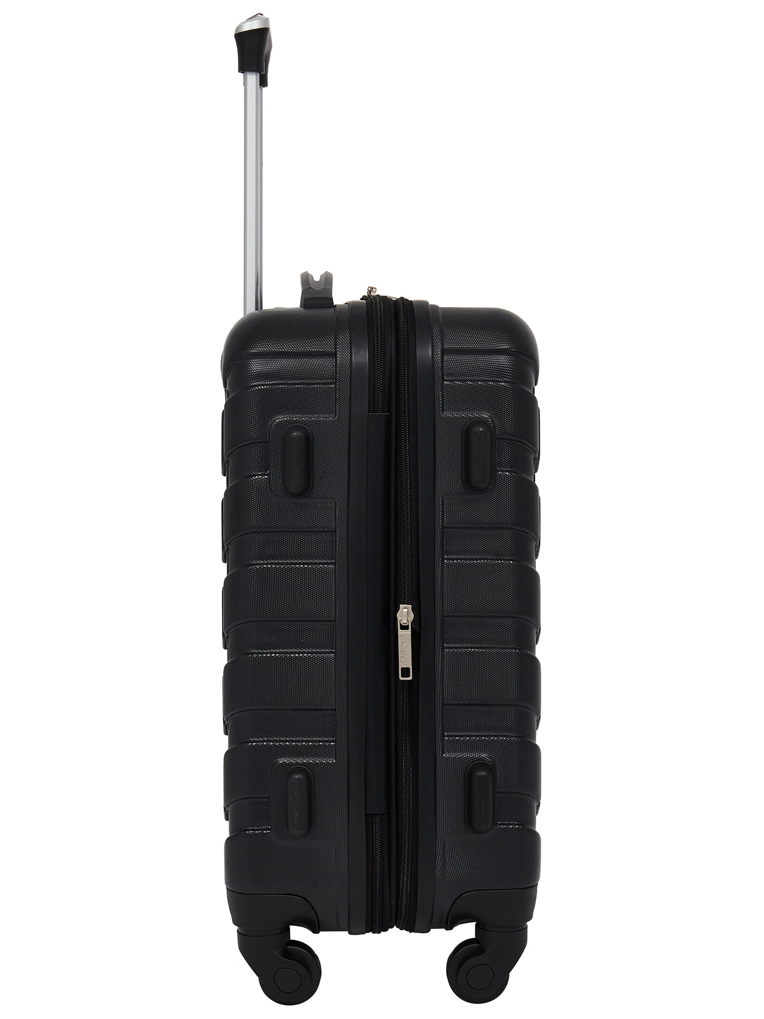 Wrangler 4-Piece Rolling Hard Side Luggage Set for Travel, Black