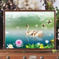 thumbnail image 2 of Taladro Diamante Pintura (DF4580) 5D DIY Cisne Completo Bordado Mosaico Craft Kits (w620) 20X30cm Hugtrwg Para estrenar, 2 of 2