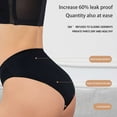 thumbnail image 3 of Panties for Women,Silk Seamless Menstrual Underwear with Advanced Four Layer Absorbent Leak Proof for Comfort,Womens Underwear,Black,XL, 3 of 3