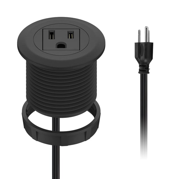Power Hub Kungfuking Mini escritorio con ojales, 1 toma de corriente