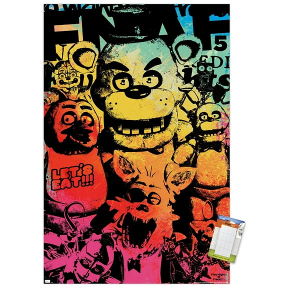 Five Nights at Freddy's - Rainbow Wall Poster, 22.375" x 34"