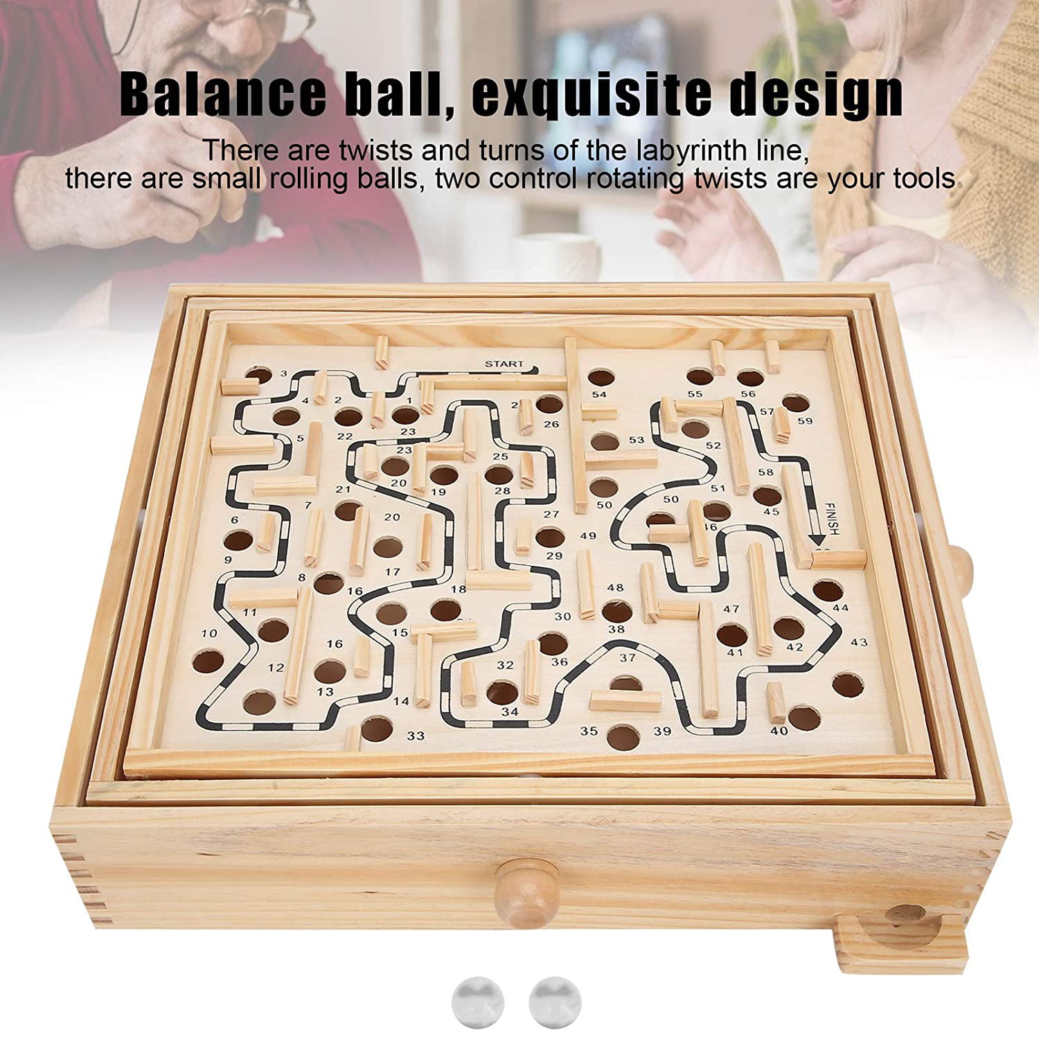 Ball Jigsaw Wood Toy Educational Toys Small Kids Boys Girls Wooden Maze Puzzle 
