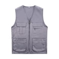 thumbnail image 5 of Solid Color Pocket Vest Jacket for Daily Casual Outdoor Wear Lightweight Warm Layering Piece Men, 5 of 5
